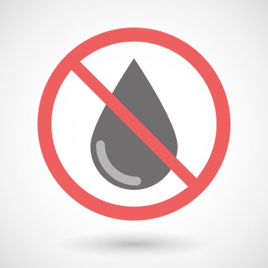 Bir damla ile yasak sinyal