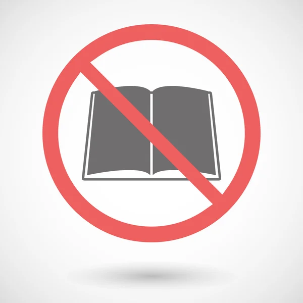 Απαγορευμένο μήνυμα με ένα βιβλίο — Διανυσματικό Αρχείο
