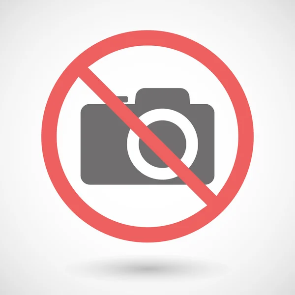 Verbotenes Signal mit Fotokamera — Stockvektor