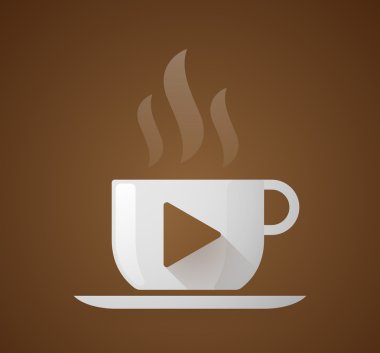 Oyun işaretli bir kahve fincanı