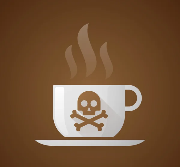 Taza de café con un cráneo — Archivo Imágenes Vectoriales