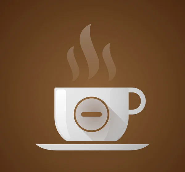 Taza de café con un signo de resta — Vector de stock