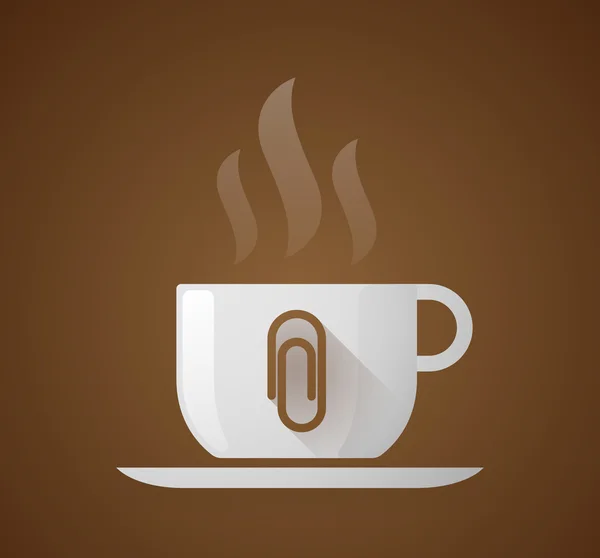 Koffiekopje met een clip — Stockvector