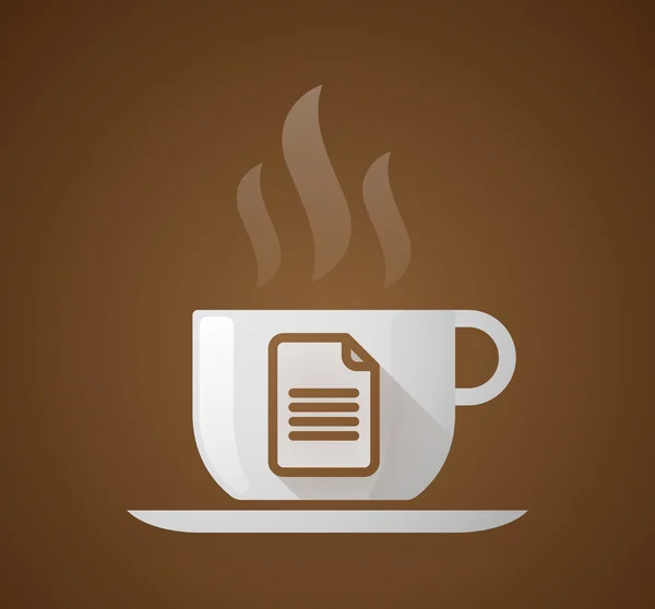 Чашка кофе с документом — стоковый вектор