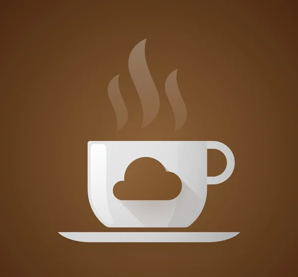 Kaffeetasse mit einer Wolke — Stockvektor