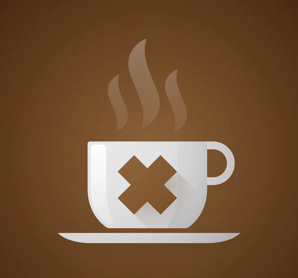Xícara de café com um sinal de substância irritante — Vetor de Stock