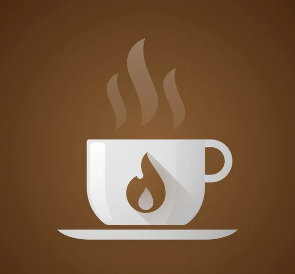 Coffee cup with a flame — Stock Vector