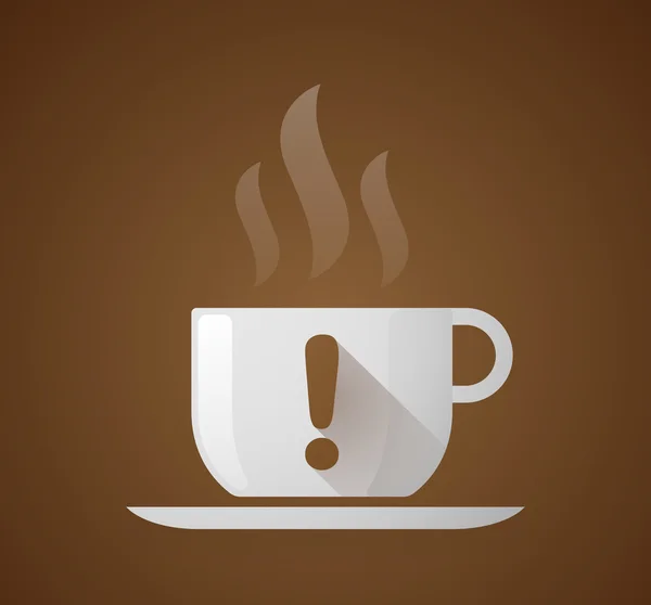 Kaffekopp med en beundran tecken — Stock vektor