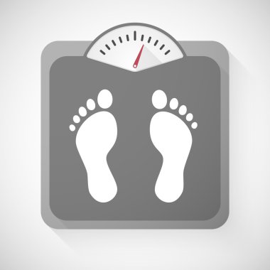 Ağırlık ölçek ayak izleri ile