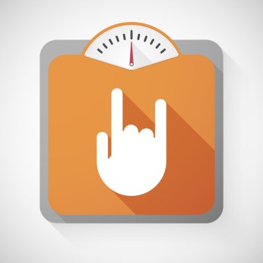 Bir rock el ile ağırlık ölçek