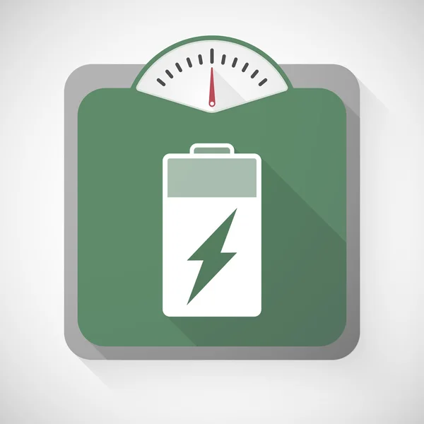 Gewicht schaal met een batterij — Stockvector