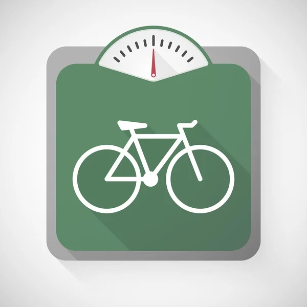 Bilancia di peso con una bicicletta — Vettoriale Stock