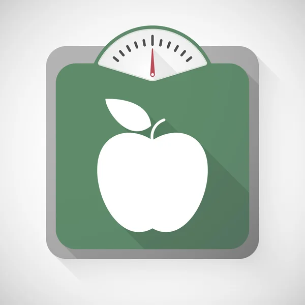 Skala wagi z jabłkiem — Wektor stockowy