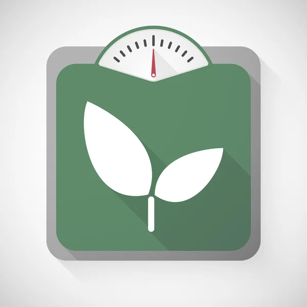 Escala de peso con una planta — Vector de stock