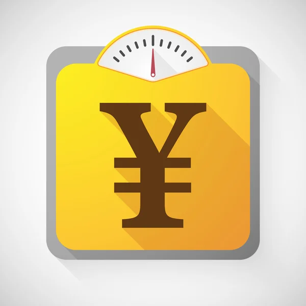 Échelle de poids avec signe yen — Image vectorielle