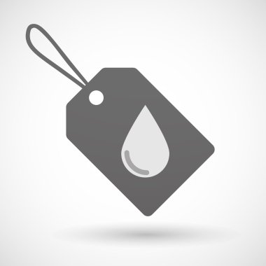 Bir kan damlası ile alışveriş etiket simgesi