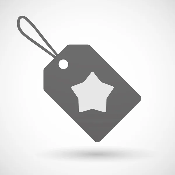 Icono de etiqueta de compra con una estrella — Vector de stock