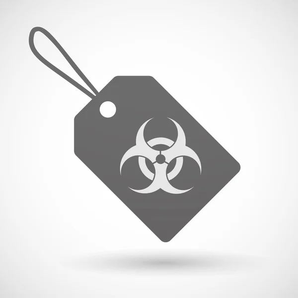 Shopping-Etikett mit Biohazard-Zeichen — Stockvektor