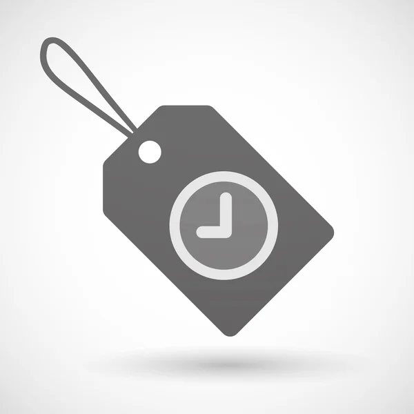 Etikettensymbol mit Uhr — Stockvektor