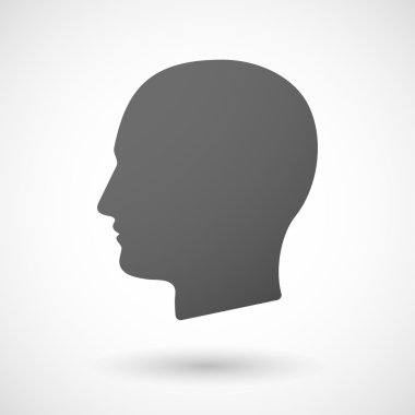 Gri erkek kafa simgesi