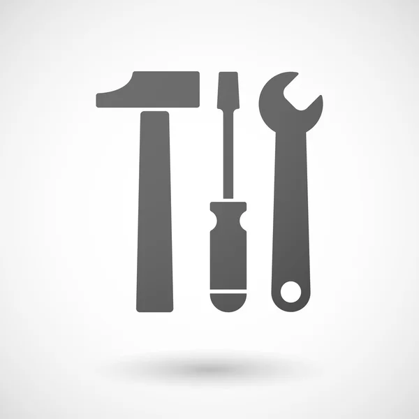 Icono de herramientas gris — Vector de stock