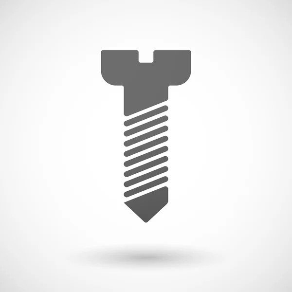 Icono de tornillo gris — Vector de stock
