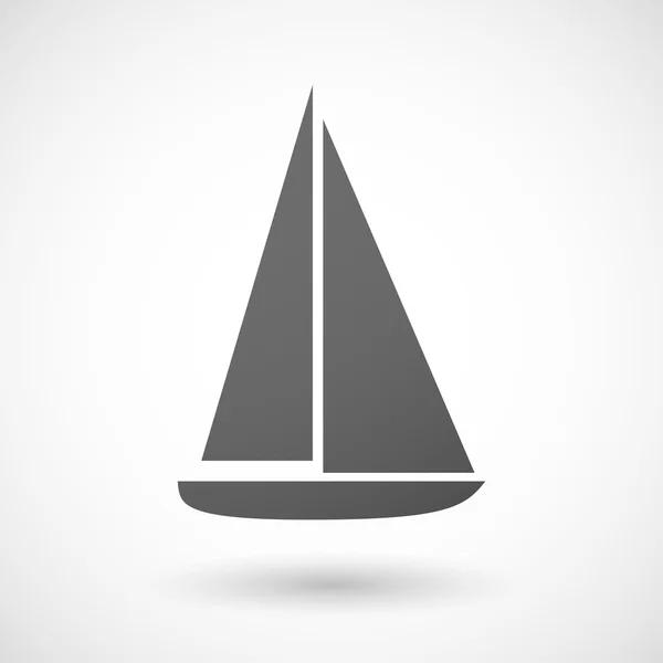 Icona della nave grigia — Vettoriale Stock