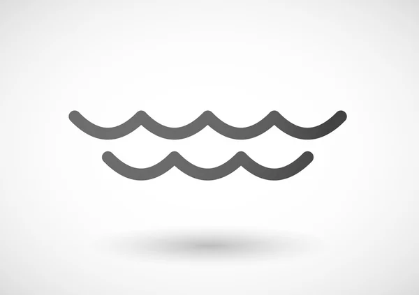 Icono de mar gris — Vector de stock