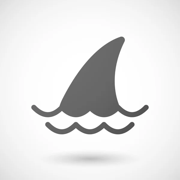 Grey shark icon — Stock Vector