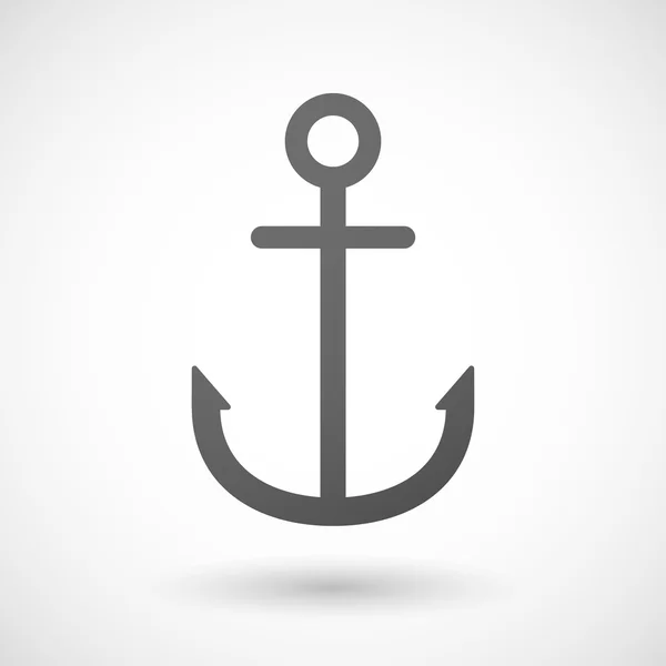 Grey anchor icon — Stock Vector