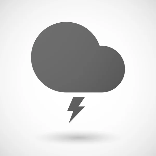 Icono de nube gris — Vector de stock