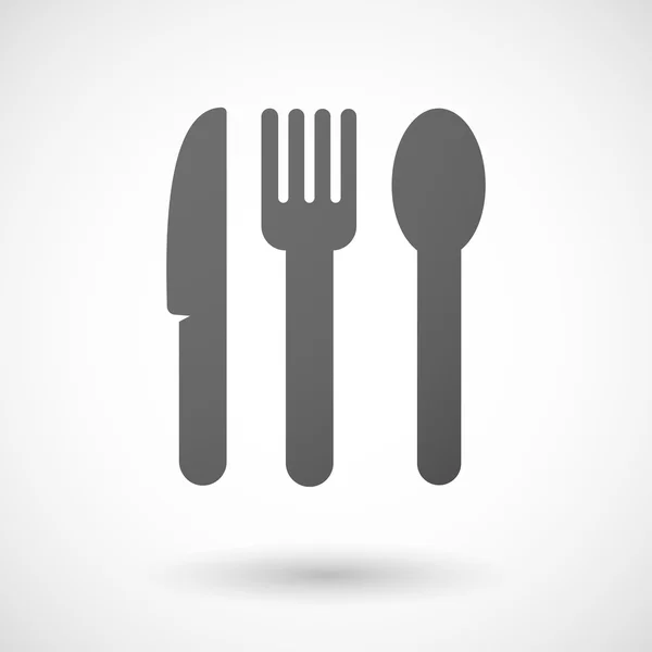 Grey cutlery icon — Stock Vector