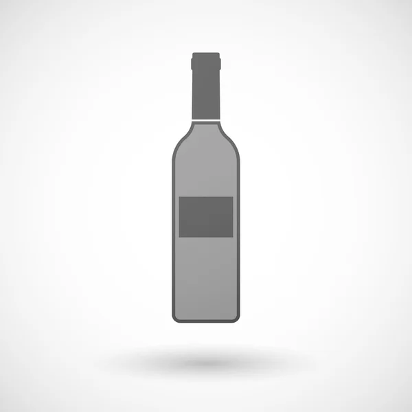 Graue Flasche Wein Ikone — Stockvektor