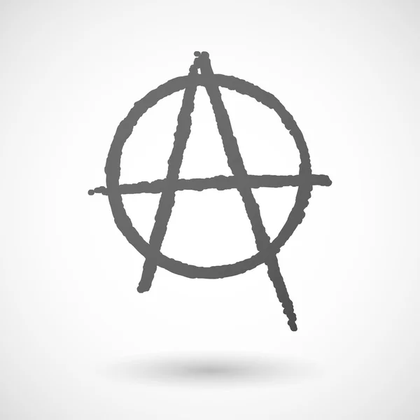 Grey anarchy icon — Stock Vector