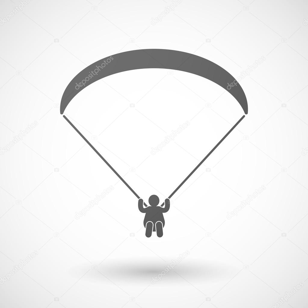 Grey paraglider