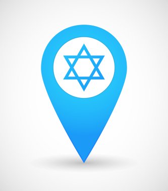 Harita işareti simgesini bir David yıldız