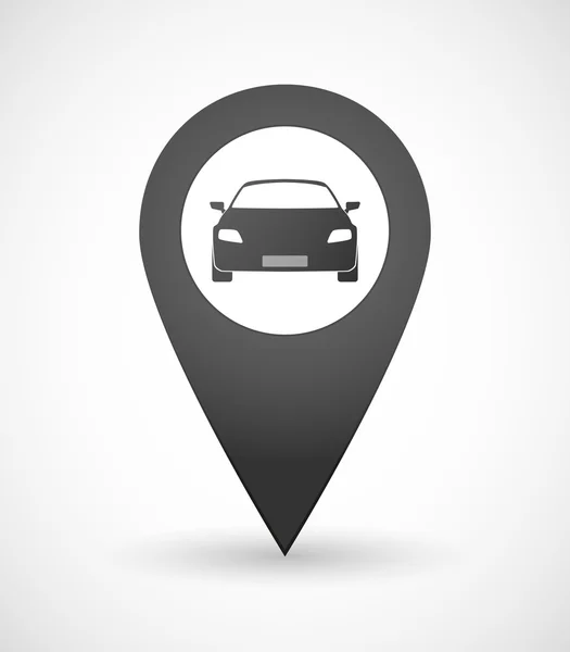 Map mark icon with a car — Stock Vector