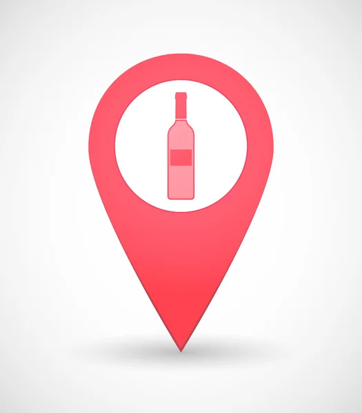 Namapujte ikonu značky s lahví vína — Stockový vektor