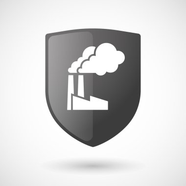 Bir fabrika ile kalkan kutsal kişilerin resmi