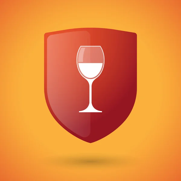Skydda ikonen med en kopp vin — Stock vektor