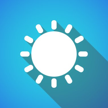 Uzun gölge güneş simgesi