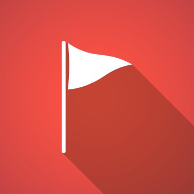 Uzun gölge golf bayrak simgesi