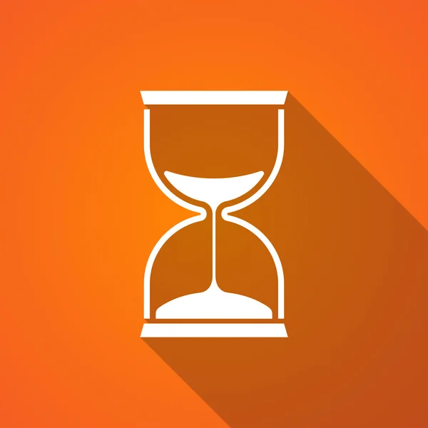 Longue ombre sable horloge icône — Image vectorielle