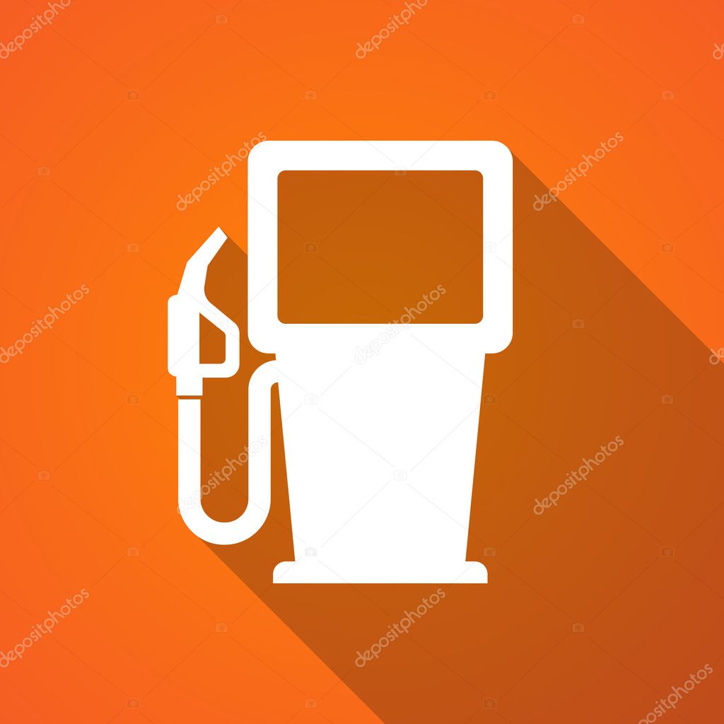 Long shadow gas station icon