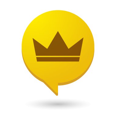 Bir taç ile komik balon simgesi