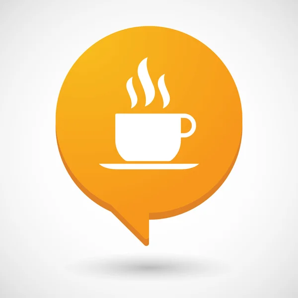 Icono de globo cómico con una taza de café — Archivo Imágenes Vectoriales