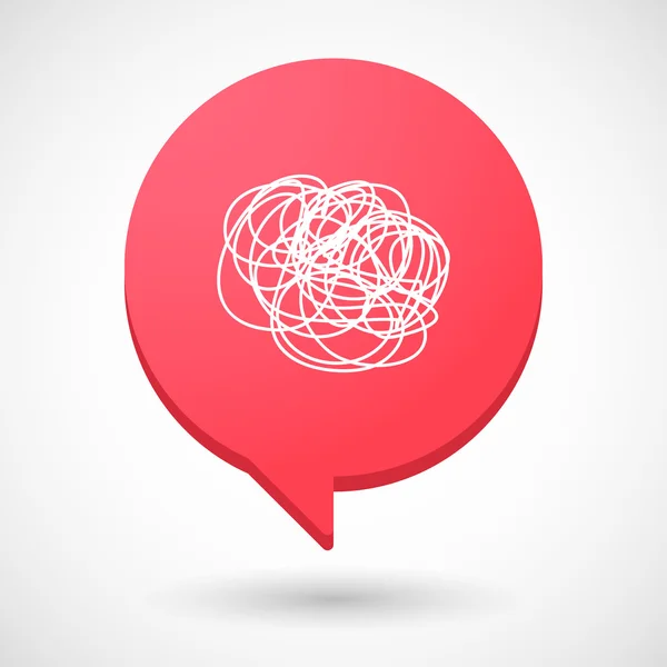 Comic balloon icon with a doodle — Stock Vector