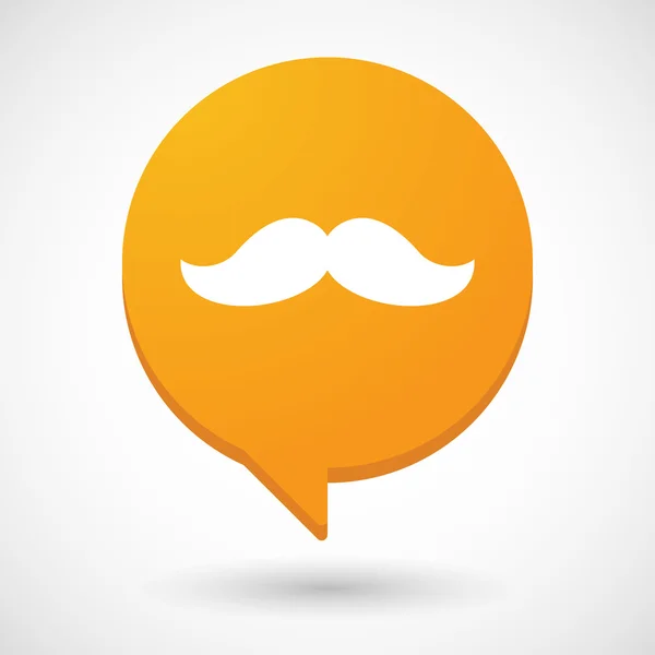 Comic balloon icon with a moustache — Stock Vector