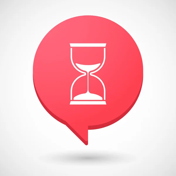 Icono de globo cómico con un reloj de arena — Vector de stock