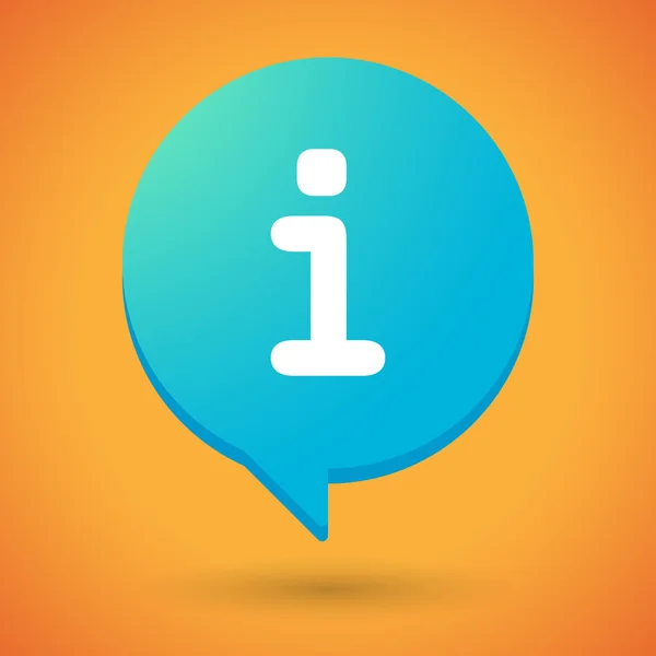 Comic balloon icon with an info sign — Stock Vector